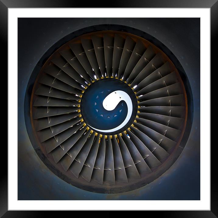 Jet Engine Framed Mounted Print by Malcolm Wood