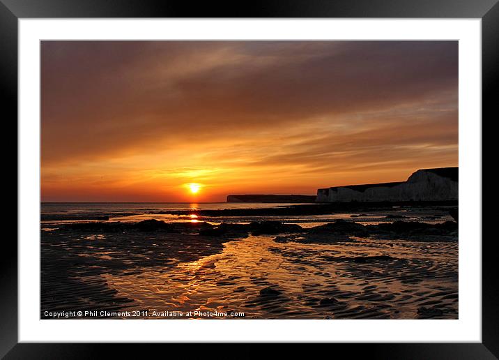 Sussex Sunset Framed Mounted Print by Phil Clements