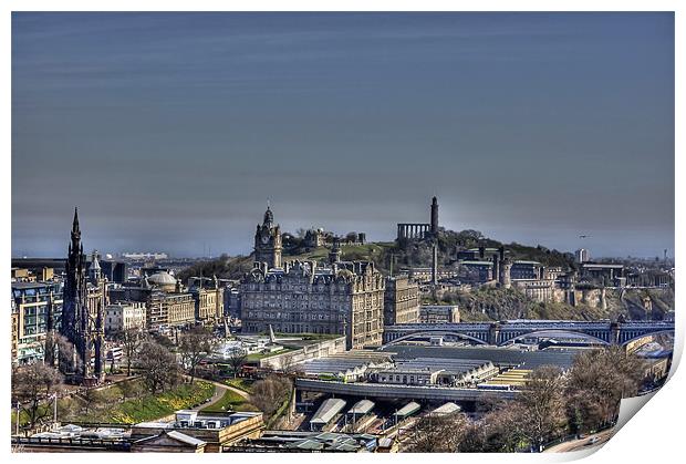 The view to Calton Hill Print by Tom Gomez