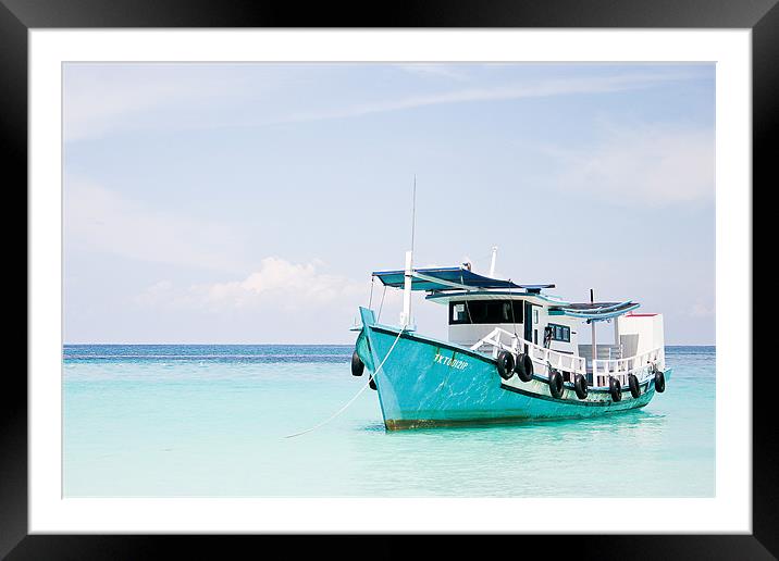 Fisherman Boat Framed Mounted Print by Ankor Light