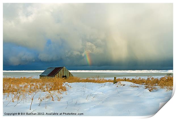 Winter Rainbow Over Strathbeg Print by Bill Buchan