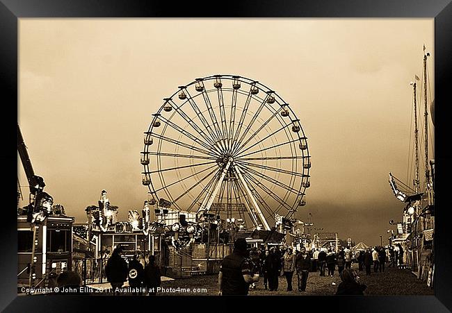 Ferris Wheel Framed Print by John Ellis