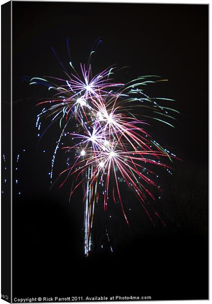 Fireworks 01 Canvas Print by Rick Parrott