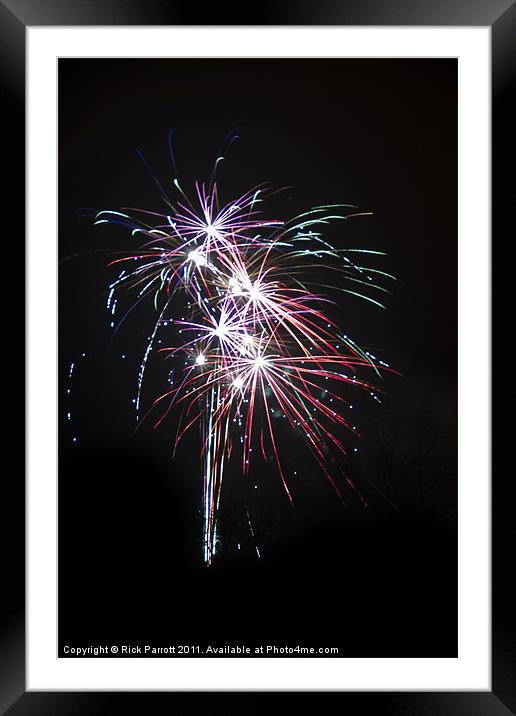 Fireworks 01 Framed Mounted Print by Rick Parrott