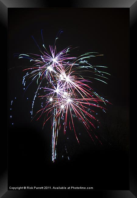 Fireworks 01 Framed Print by Rick Parrott