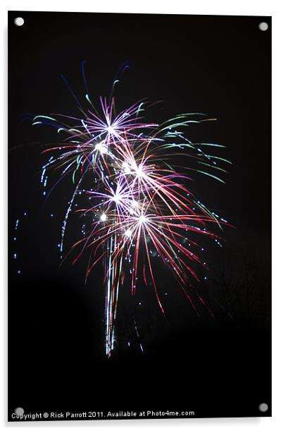 Fireworks 01 Acrylic by Rick Parrott