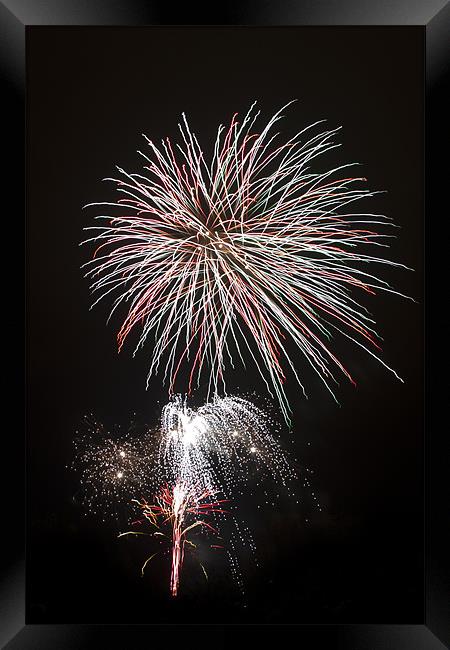 Fireworks02 Framed Print by Rick Parrott