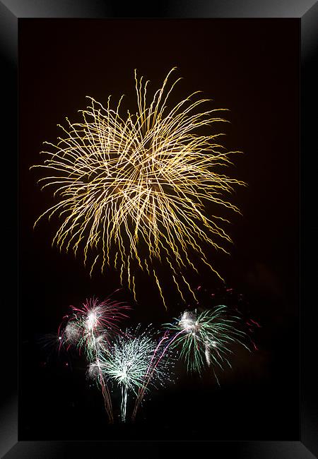 Fireworks 03 Framed Print by Rick Parrott
