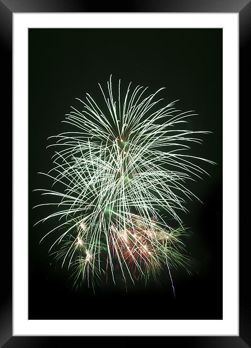 Fireworks 04 Framed Mounted Print by Rick Parrott