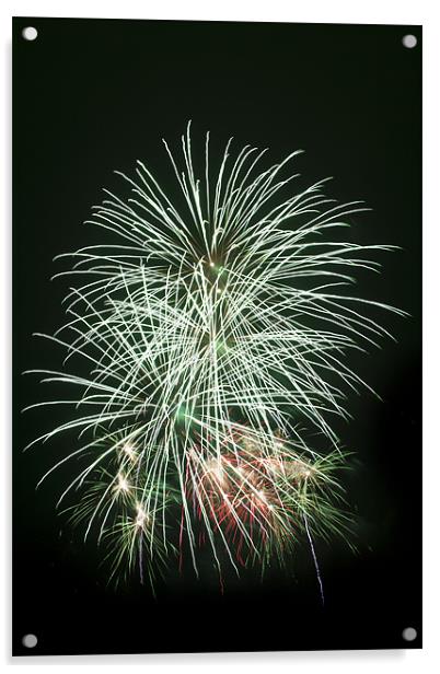 Fireworks 04 Acrylic by Rick Parrott