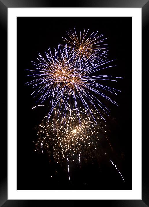 Fireworks 05 Framed Mounted Print by Rick Parrott