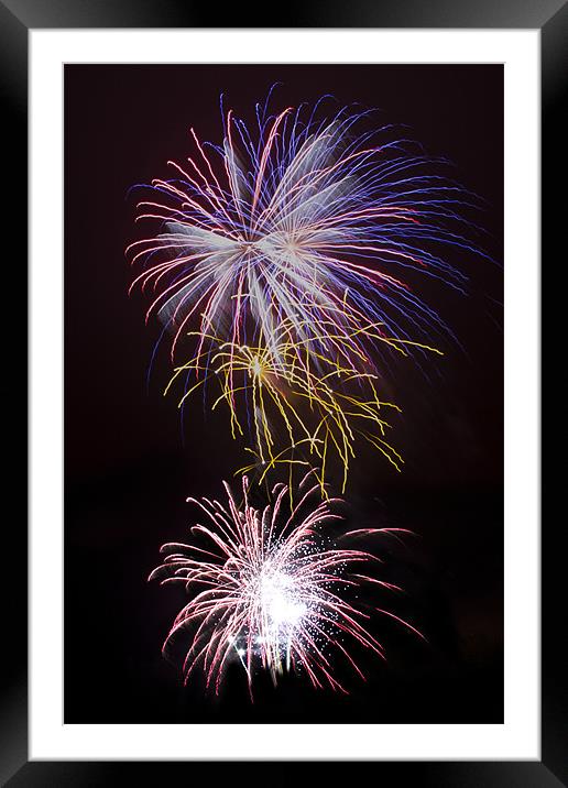 Fireworks 06 Framed Mounted Print by Rick Parrott