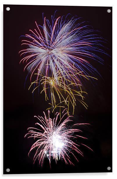 Fireworks 06 Acrylic by Rick Parrott