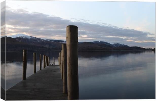 Derwentwater from Ashness Landing, Keswick Canvas Print by Jackie Wilson