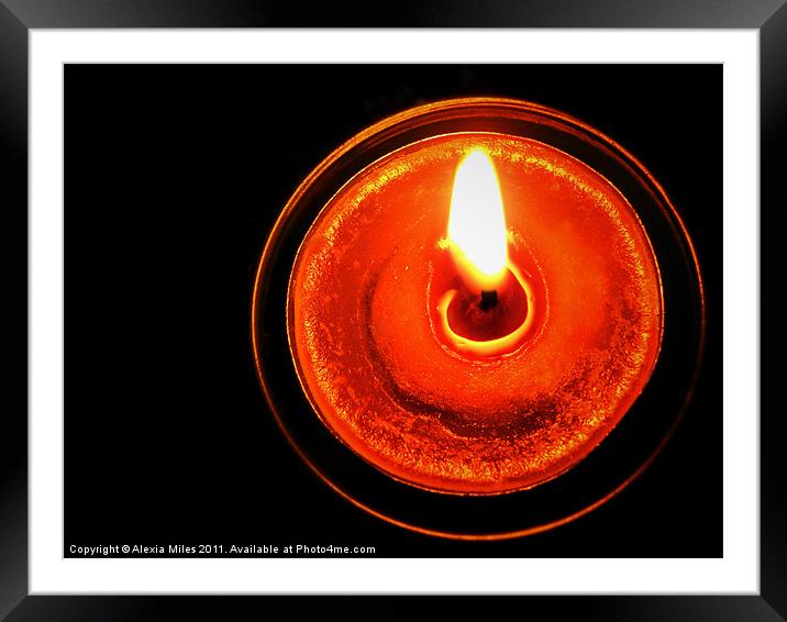 Flame Framed Mounted Print by Alexia Miles