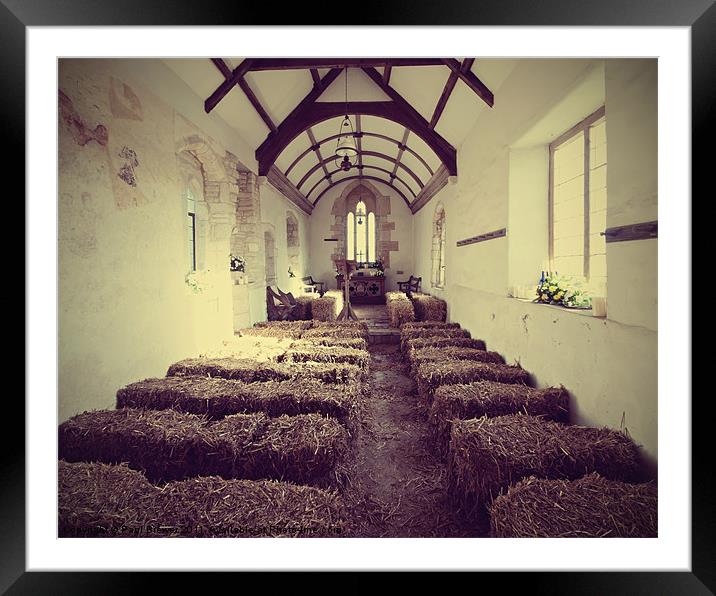 Inside Whitcombe Church near Dorchester Framed Mounted Print by Paul Brewer