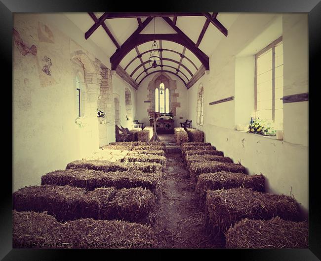 Inside Whitcombe Church near Dorchester Framed Print by Paul Brewer