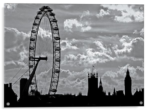 Waterloo Sunset & London Eye Acrylic by Rick Parrott
