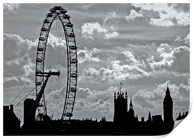 Waterloo Sunset & London Eye Print by Rick Parrott