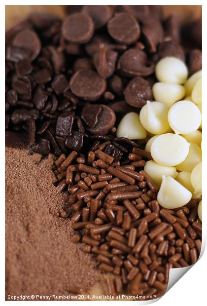 chocolate chips Print by Elouera Photography
