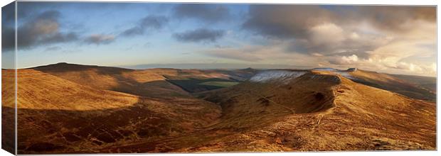 Pen Cerrig Calch Panorama Canvas Print by Creative Photography Wales