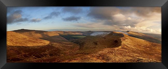 Pen Cerrig Calch Panorama Framed Print by Creative Photography Wales