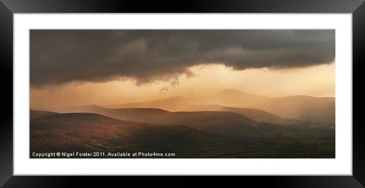 Pen y Fan Spring Storm Framed Mounted Print by Creative Photography Wales