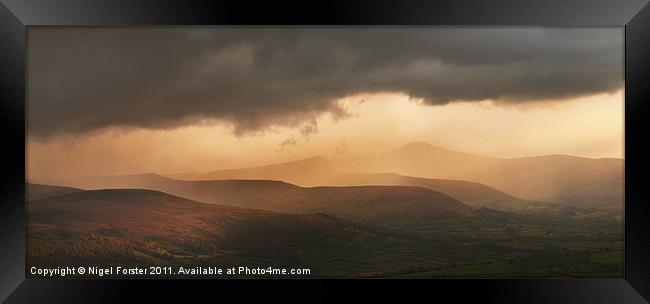 Pen y Fan Spring Storm Framed Print by Creative Photography Wales