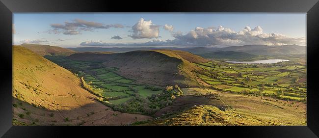 Mynydd Llangorse Panorama Framed Print by Creative Photography Wales