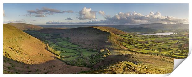 Mynydd Llangorse Panorama Print by Creative Photography Wales