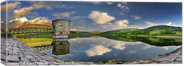 Talybont Reservoir Reflection Canvas Print by Creative Photography Wales