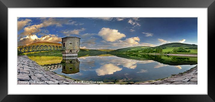Talybont Reservoir Reflection Framed Mounted Print by Creative Photography Wales