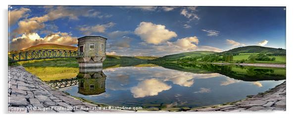 Talybont Reservoir Reflection Acrylic by Creative Photography Wales