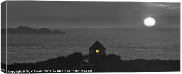 'Solitude' St Justinians Canvas Print by Creative Photography Wales