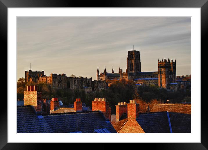 Durham roof tops Framed Mounted Print by kevin wise