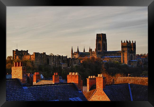 Durham roof tops Framed Print by kevin wise