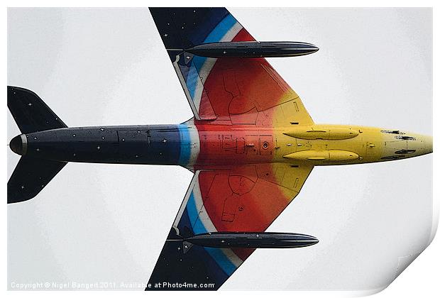 Hawker Hunter G-PSST Print by Nigel Bangert