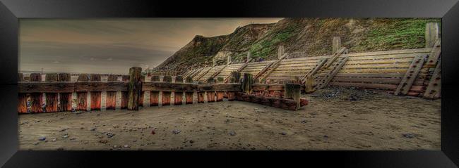 Breaker Panorama Framed Print by Nick Coleby