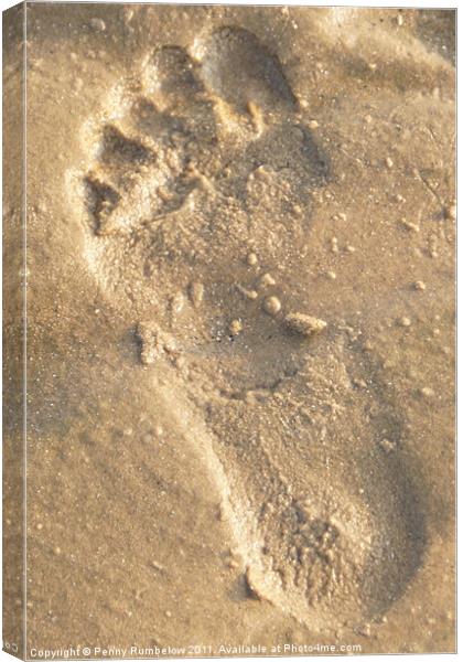 footprint in sand Canvas Print by Elouera Photography