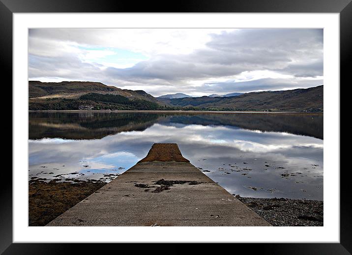 Reflections on Loch Carron Framed Mounted Print by Carol Kelly 