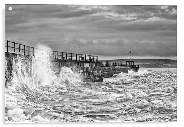 Weymouth's Winter Seas Acrylic by Chris Frost