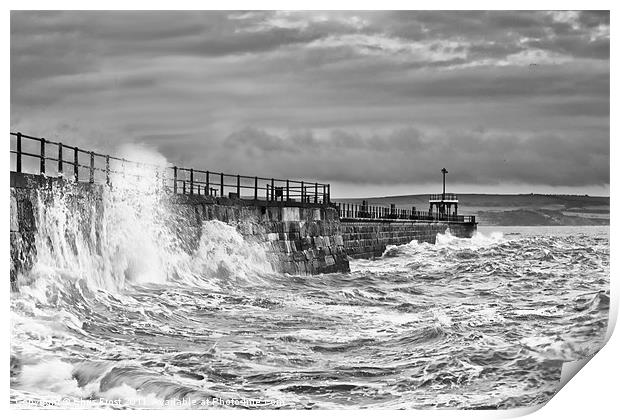 Weymouth's Winter Seas Print by Chris Frost