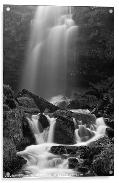 Nant Melyn Falls Acrylic by Steve Liptrot