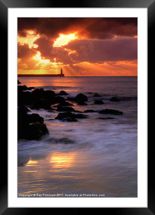 Sunrise at South Shields Framed Mounted Print by Ray Pritchard