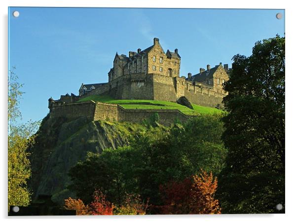 Edinburgh Castle Acrylic by Dawn Gillies