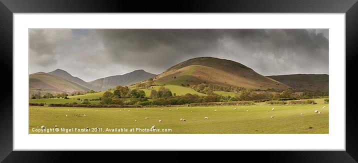 Beacons Spring Panorama Framed Mounted Print by Creative Photography Wales