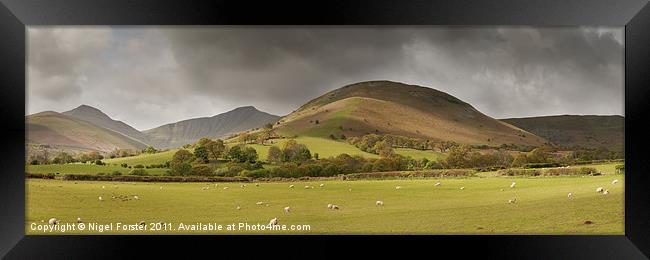 Beacons Spring Panorama Framed Print by Creative Photography Wales