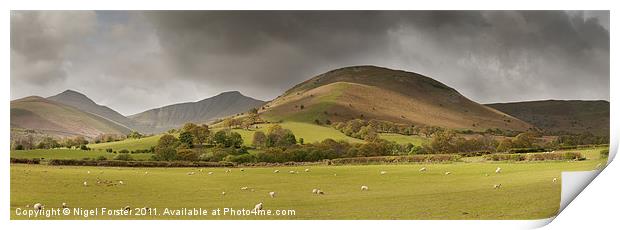 Beacons Spring Panorama Print by Creative Photography Wales