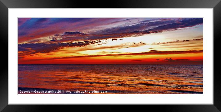 Sky and Sea Framed Mounted Print by Sean Wareing