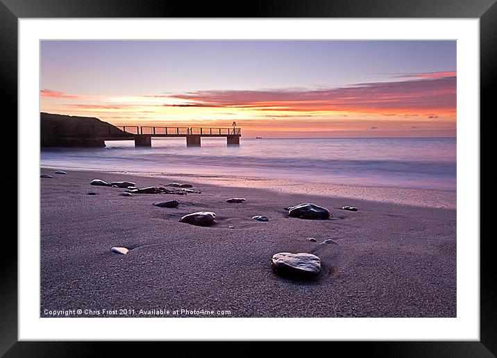 Stones at Bowleaze Framed Mounted Print by Chris Frost